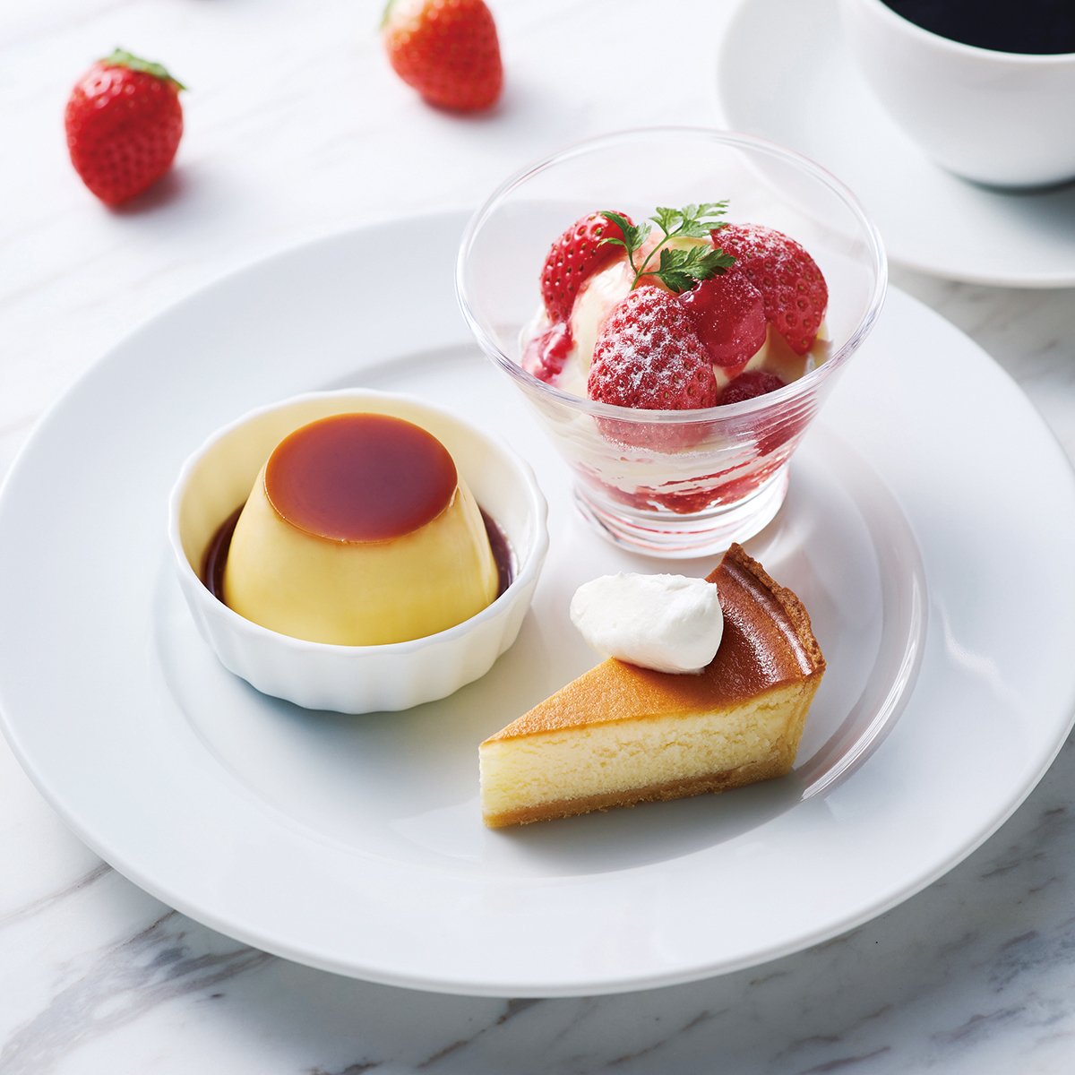 期間限定デザート<br>プレートとお飲物