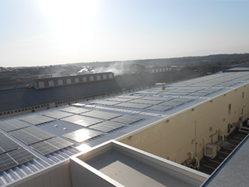 西神工場 太陽光発電によるCO2排出量削減