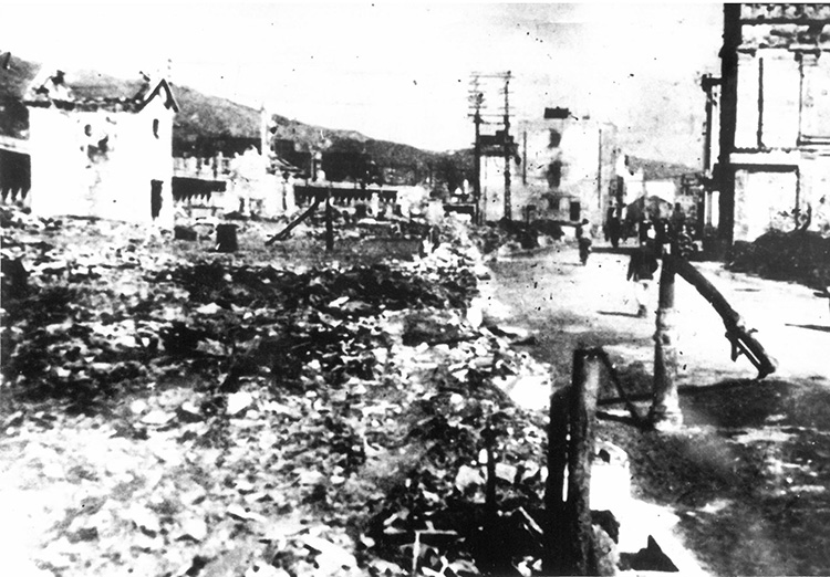 1945年3月17日神戸大空襲 元町４丁目付近