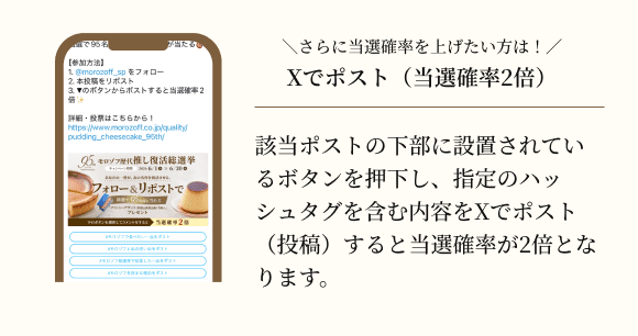 Xでポストして当選確率を上げる手順