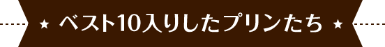 ベスト10入りしたプリンたち