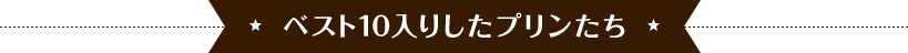 ベスト10入りしたプリンたち