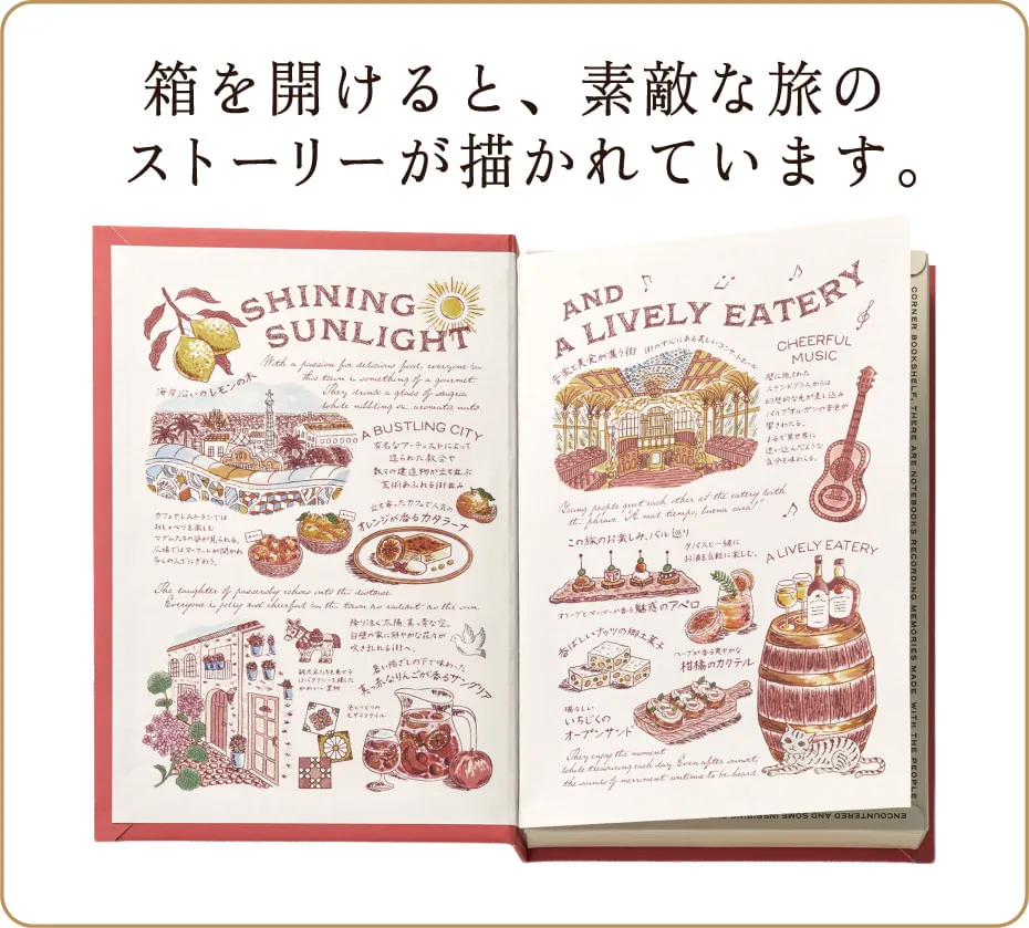 旅とダイアリー（ふりそそぐ太陽と陽気なバル）付属の本の画像